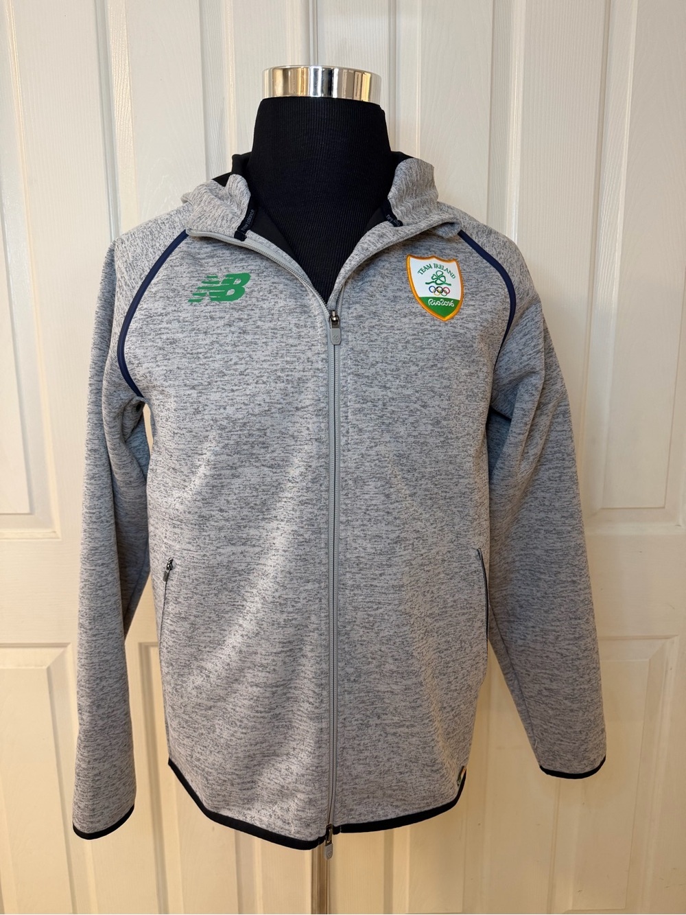 New Balance Team Ireland Olympic Jacket Official Launch Kit Rio 2016 Gray Sz M